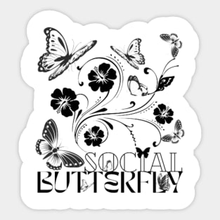 Social Butterfly Sticker